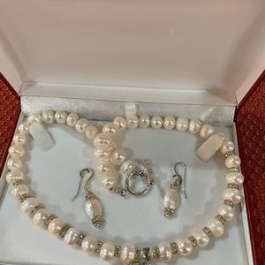 Costume Pearls with earrings to match.